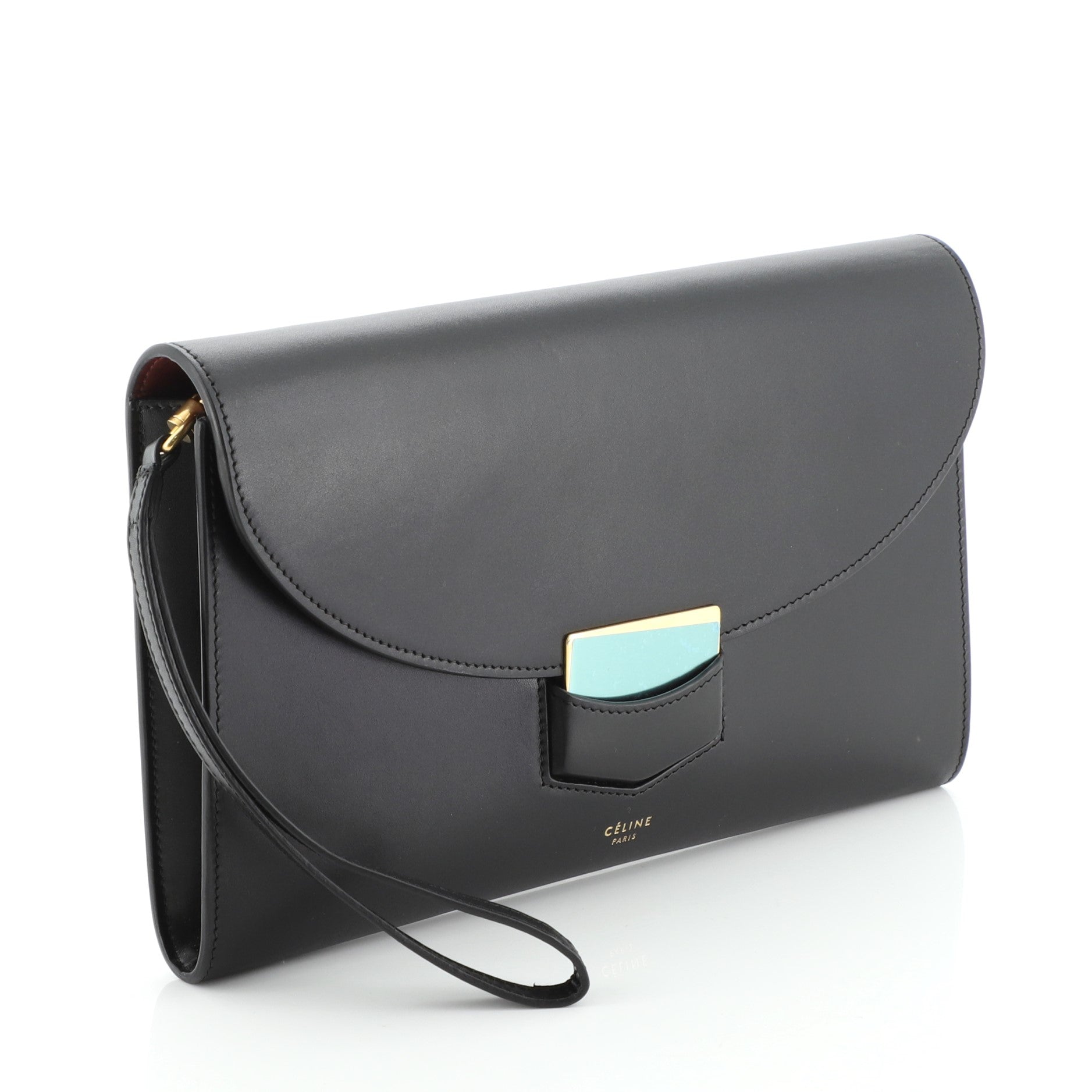Trotteur Flap Clutch Leather