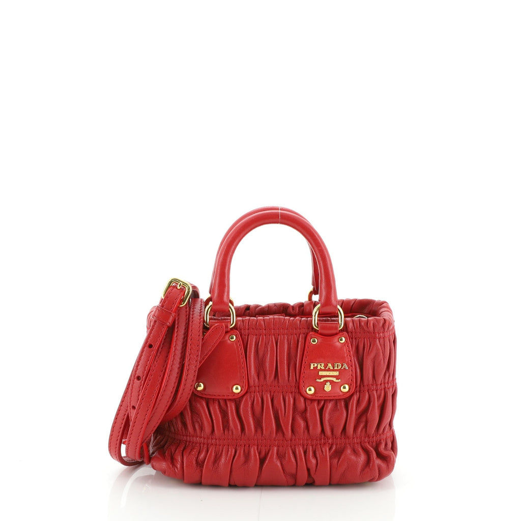 Gaufre Convertible Tote Nappa Leather Mini