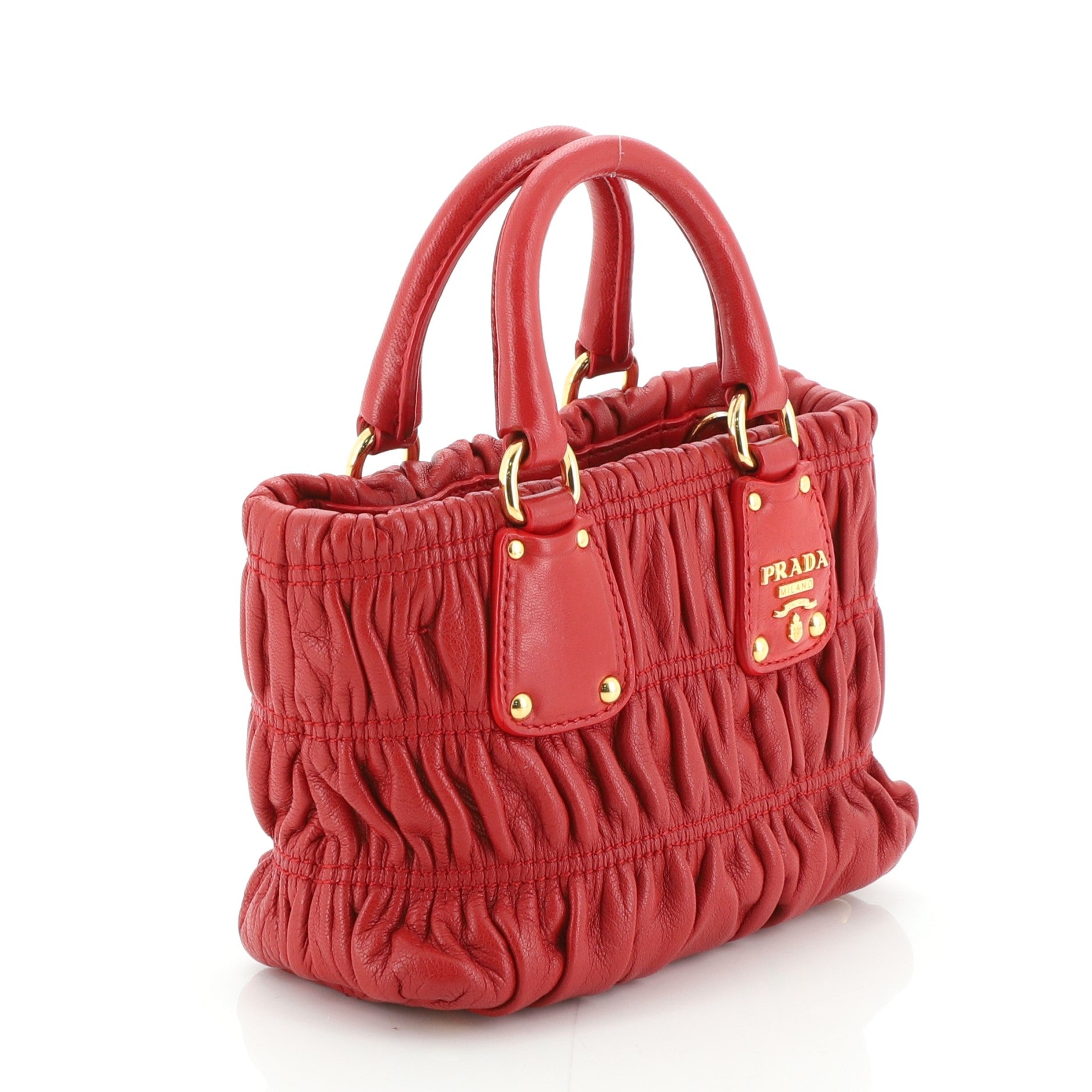 Gaufre Convertible Tote Nappa Leather Mini