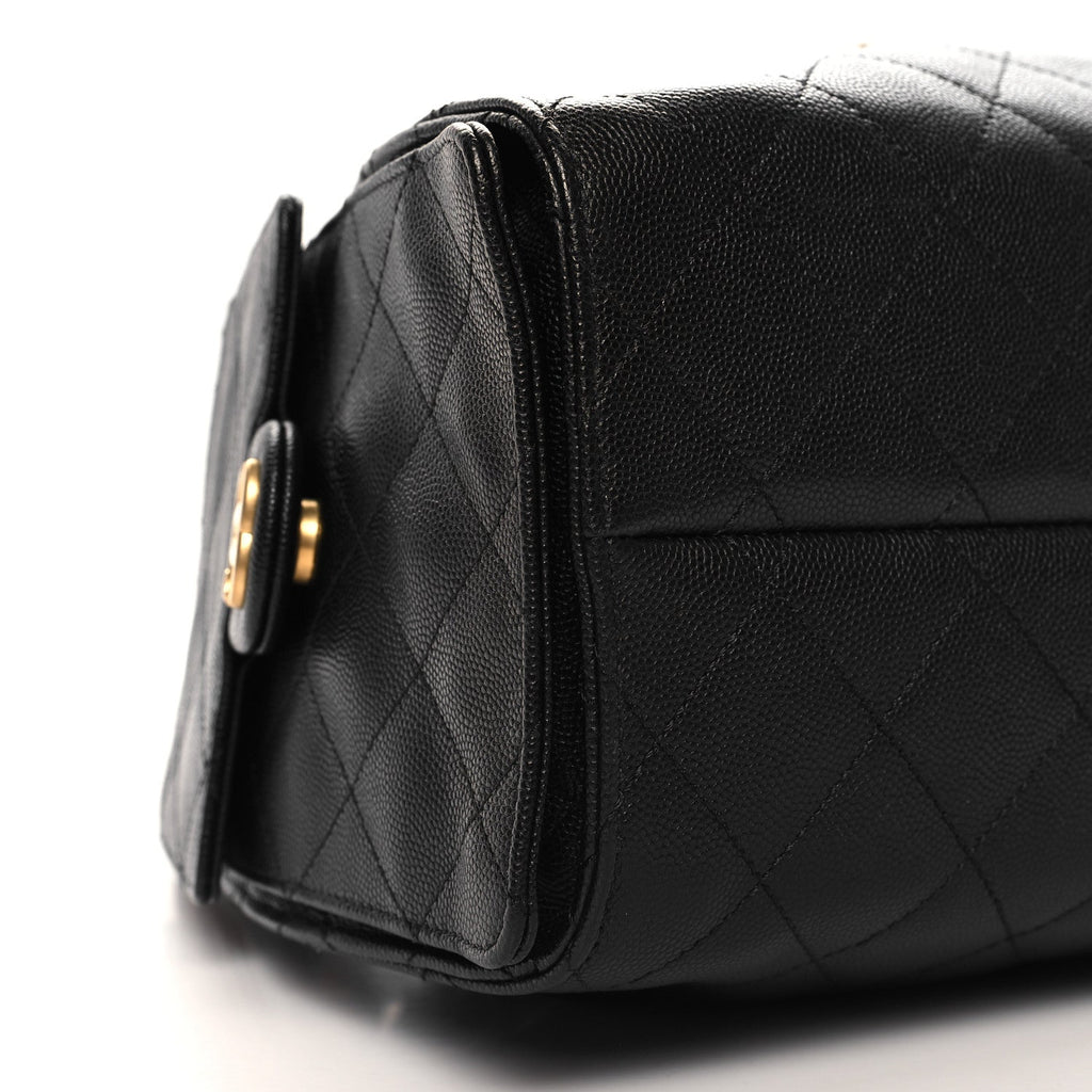 Caviar Quilted Small Chanel 25 Handbag Black