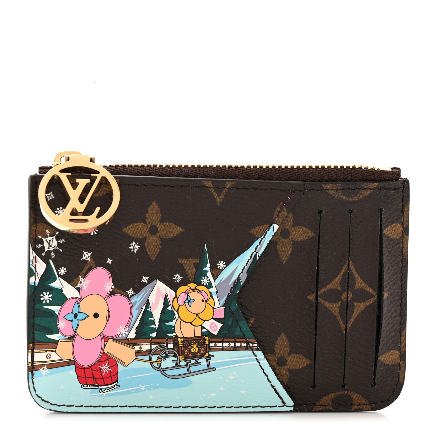 Monogram 2023 Christmas Animation Alpine Zipped Romy  Holder Pink