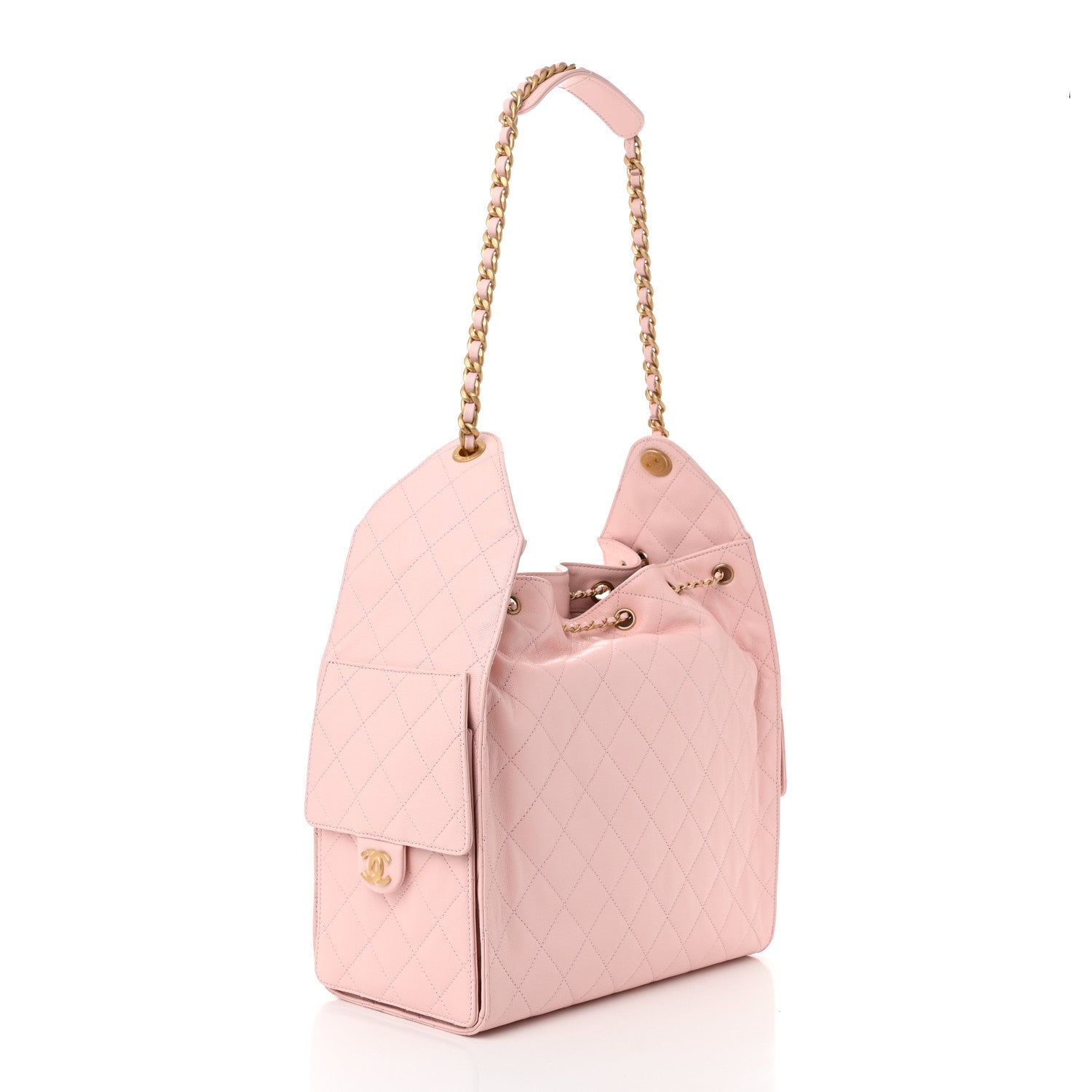 Caviar Quilted Medium Chanel 25 Handbag Pink