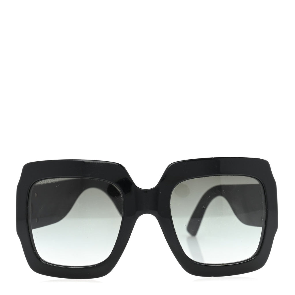 Square Frame Glitter GG0102S Sunglasses Black