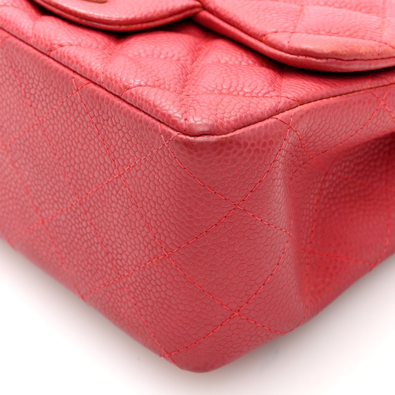Caviar Quilted Mini Square Flap Pink