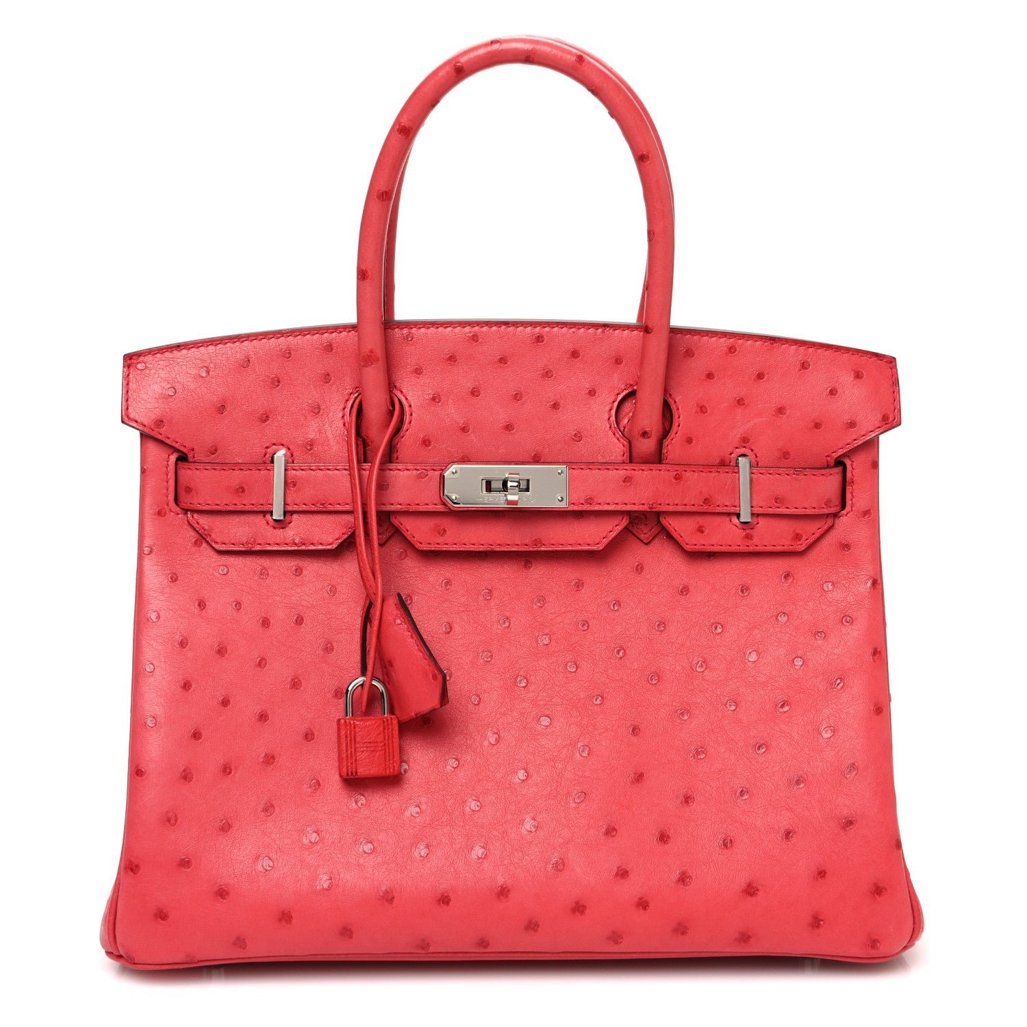 Ostrich Birkin 30 Bougainvillea