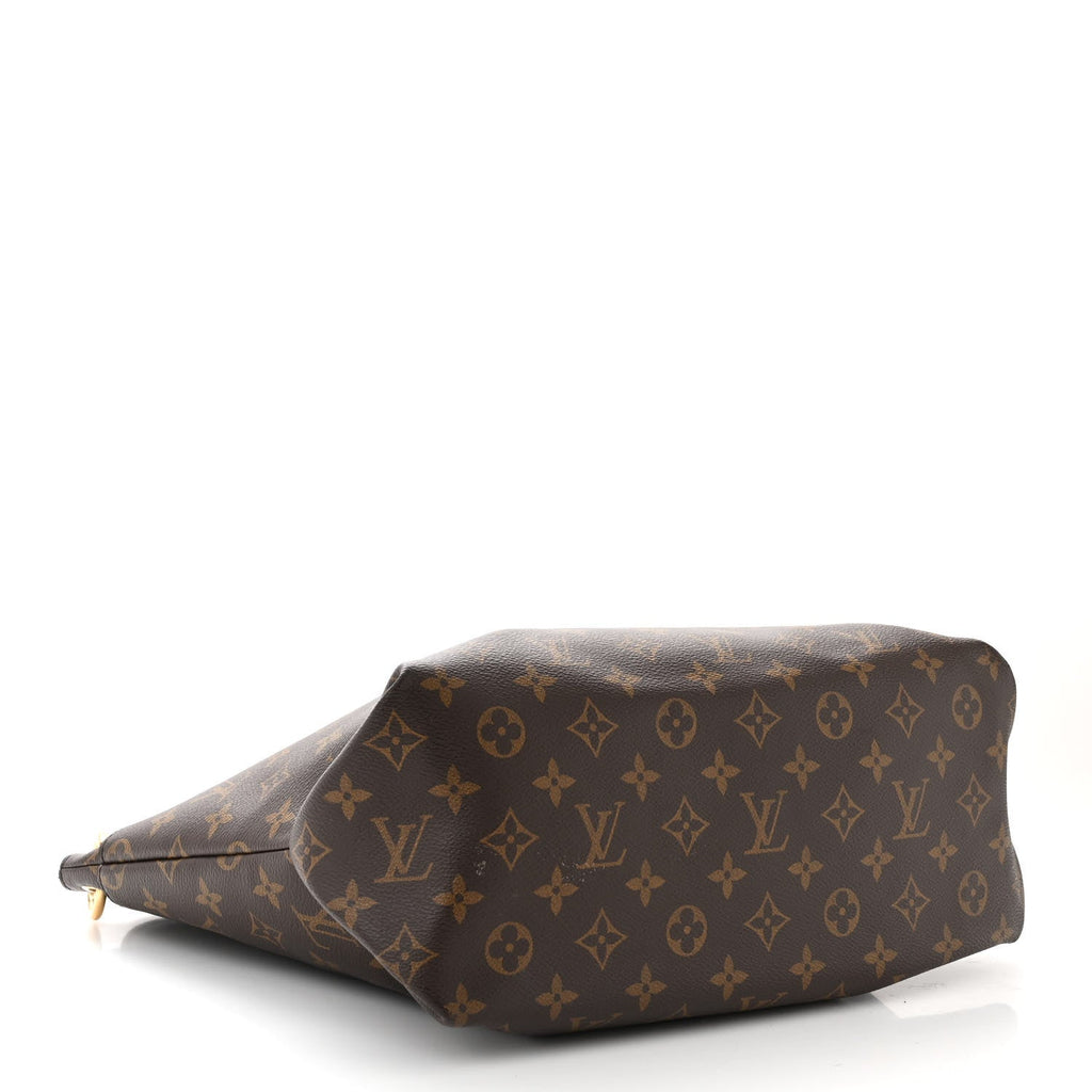 Monogram Flower Zipped Tote MM Black