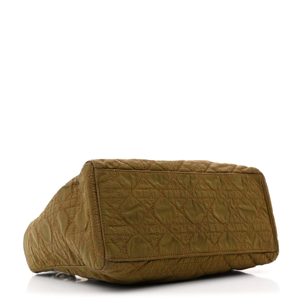 Nylon Cannage Medium Lady Dior Brown