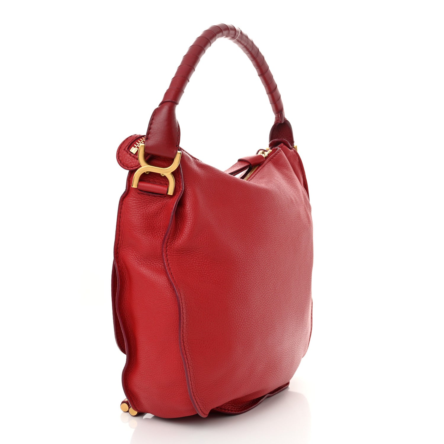 Calfskin Medium Marcie Hobo Garnet