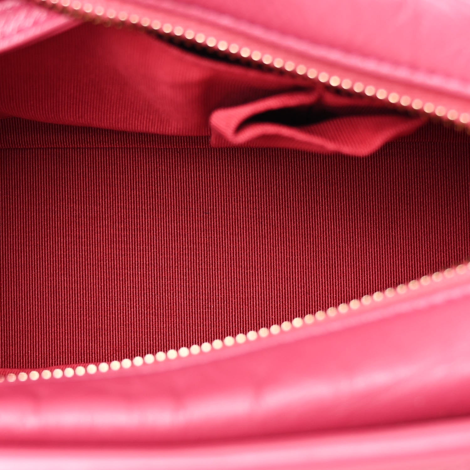 Aged Calfskin Quilted Small Gabrielle Hobo  Dark Pink
