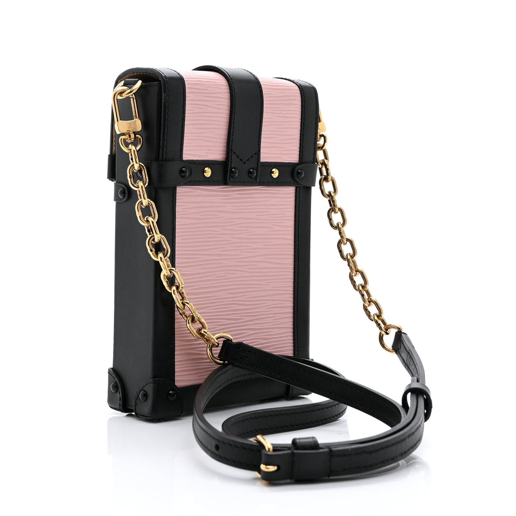 Epi Pochette Trunk Verticale Rose Ballerine