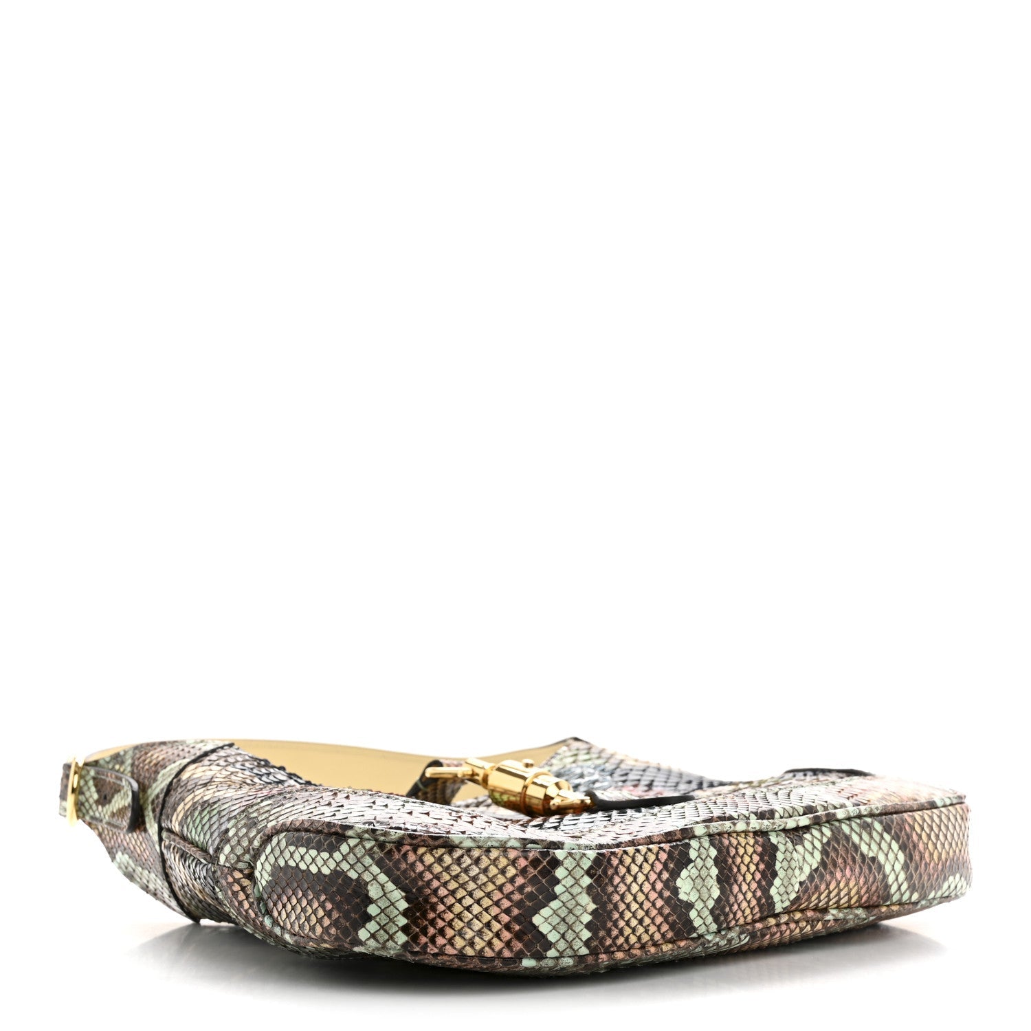 Snakeskin Calfskin Small Jackie 1961 Hobo Beige Multicolor