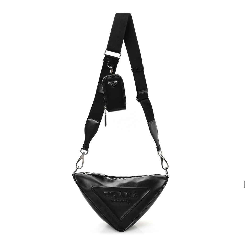 Grace Lux Triangle Shoulder Bag Black