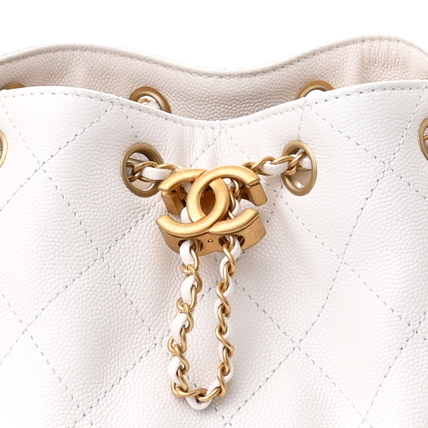 Caviar Quilted Small Chanel 25 Handbag White