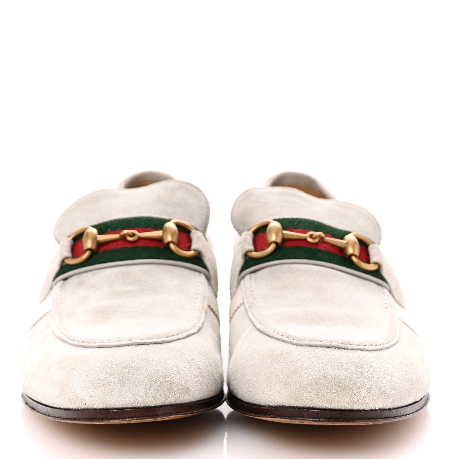 X ADIDAS Suede Supersofty Quentin Goatskin Web Mens Horsebit Loafers 10.5 Grey Sky Off White