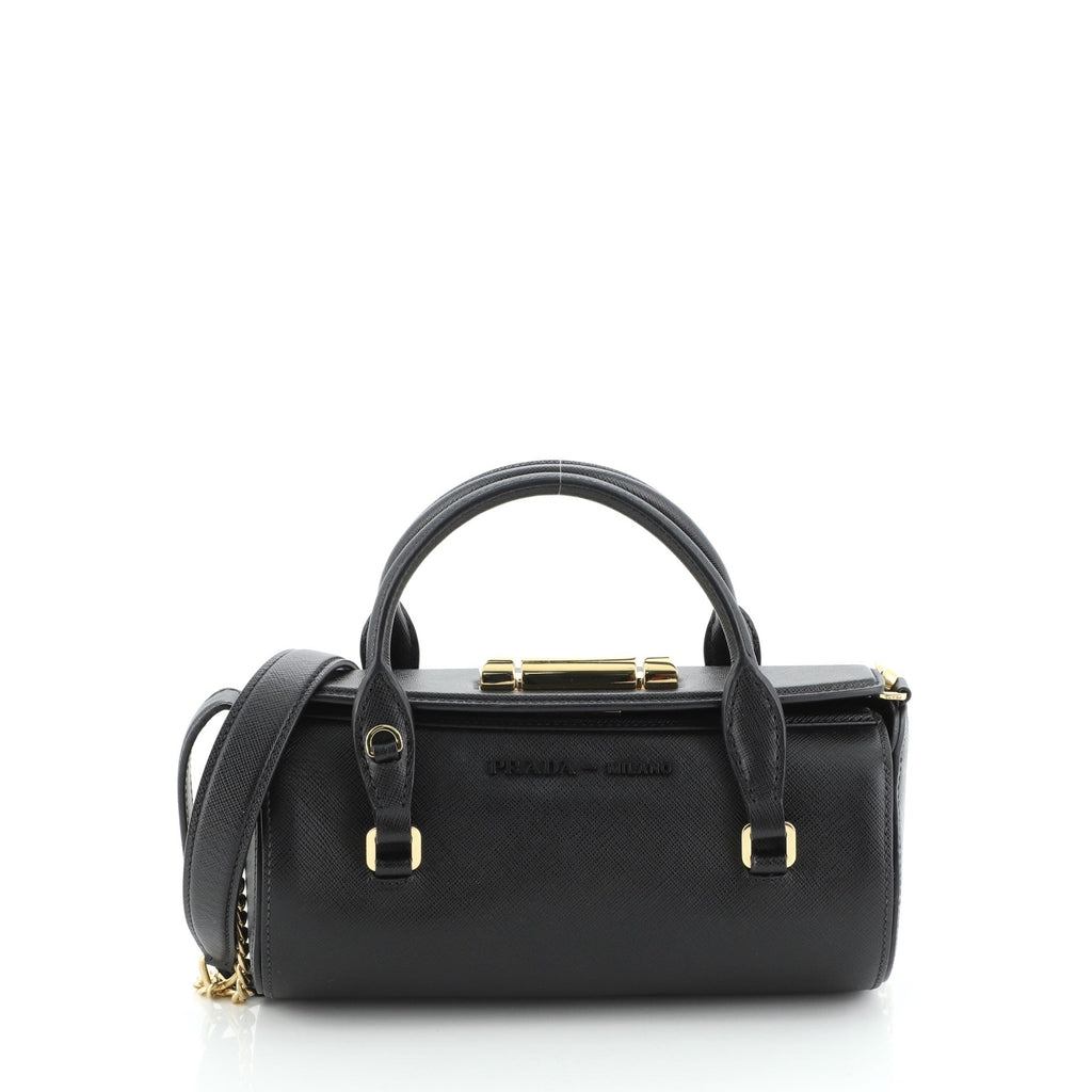 Sybille Barrel Bag Saffiano Leather Mini