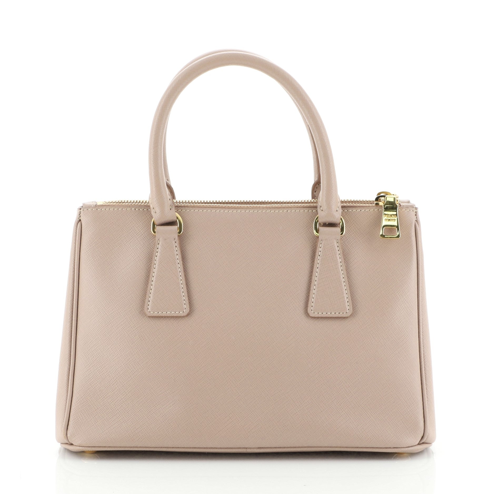 Double Zip Lux Tote Saffiano Leather Mini