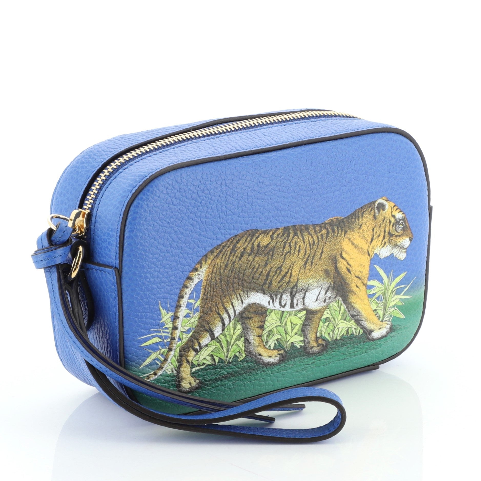 Wristlet Clutch Animal Print Leather