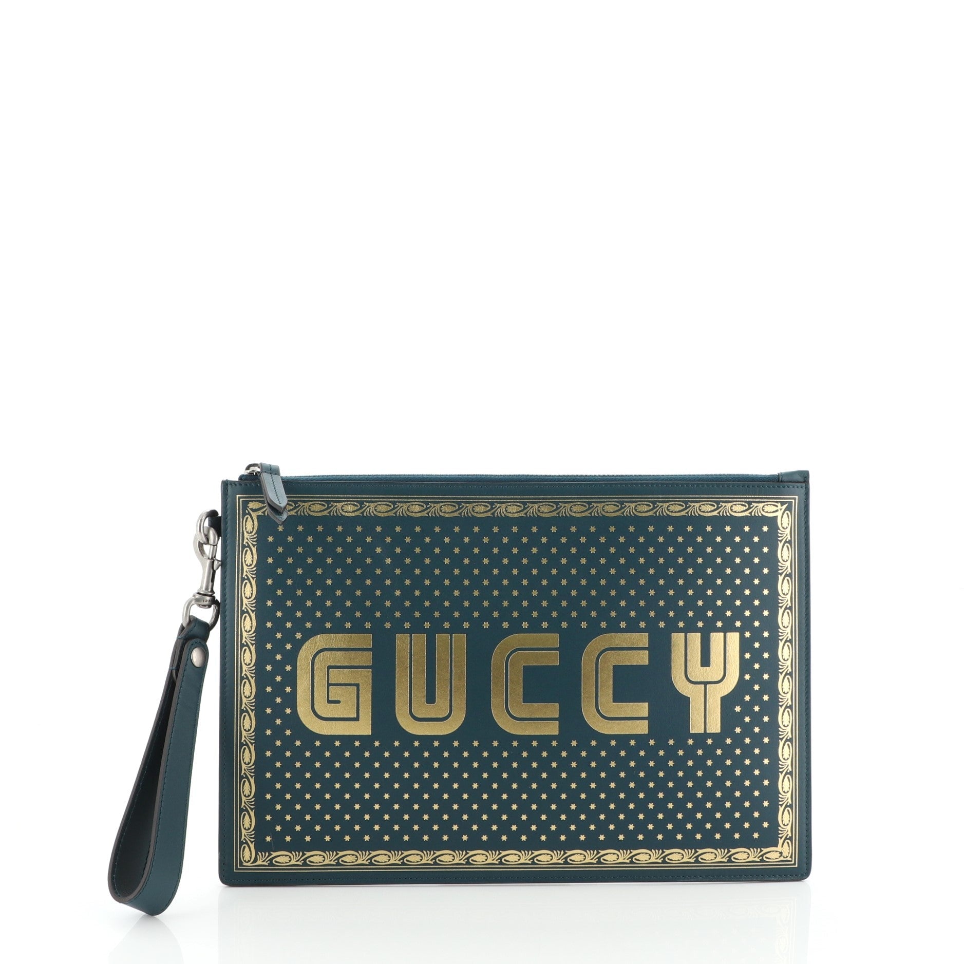 Wristlet Clutch Limited Edition Printed Leather