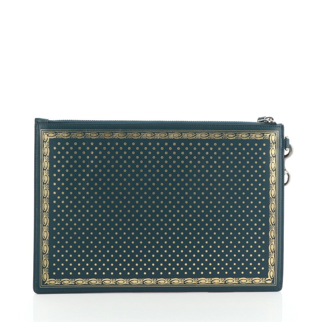 Wristlet Clutch Limited Edition Printed Leather