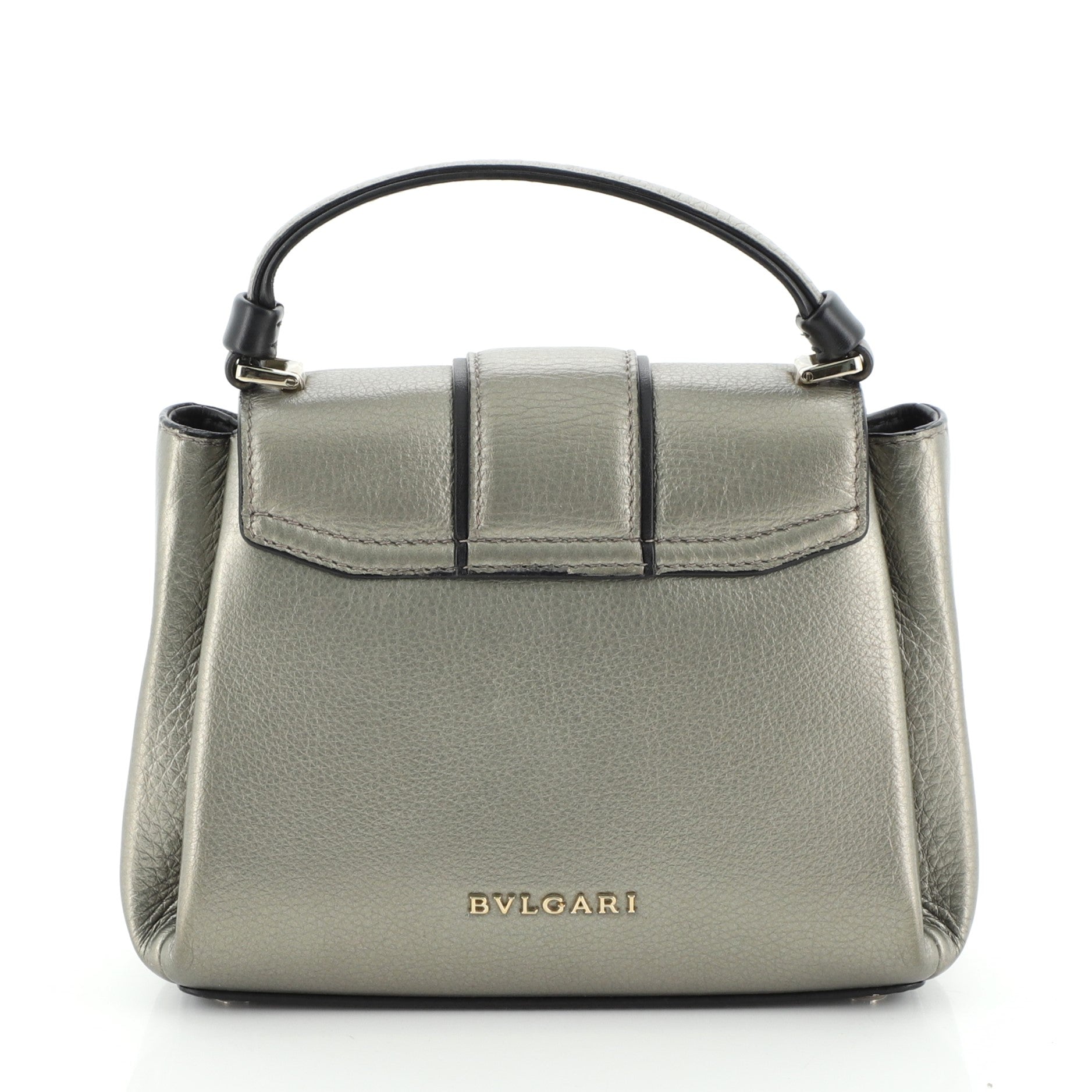 Serpenti Viper Top Handle Bag Leather Mini