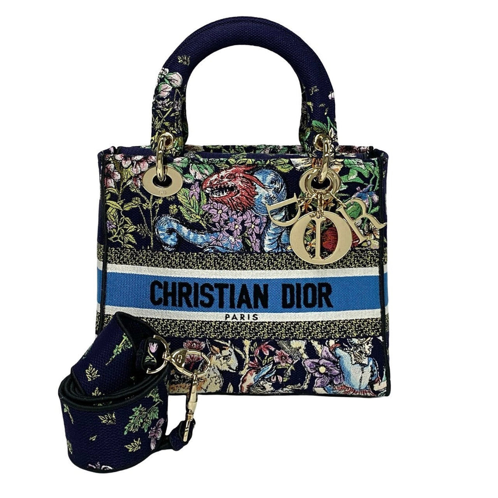 Christian Dior Lady Dior Canvas 2way Shoulder Bag