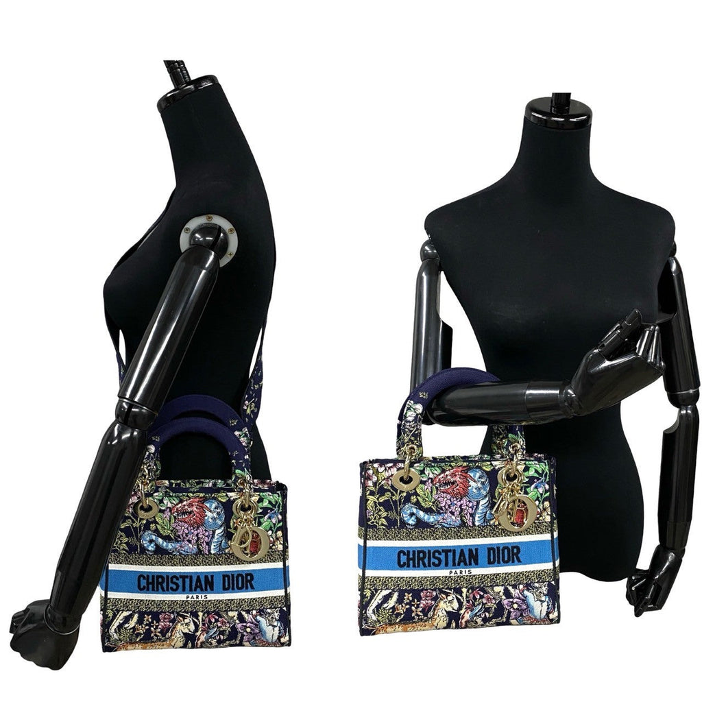 Christian Dior Lady Dior Canvas 2way Shoulder Bag