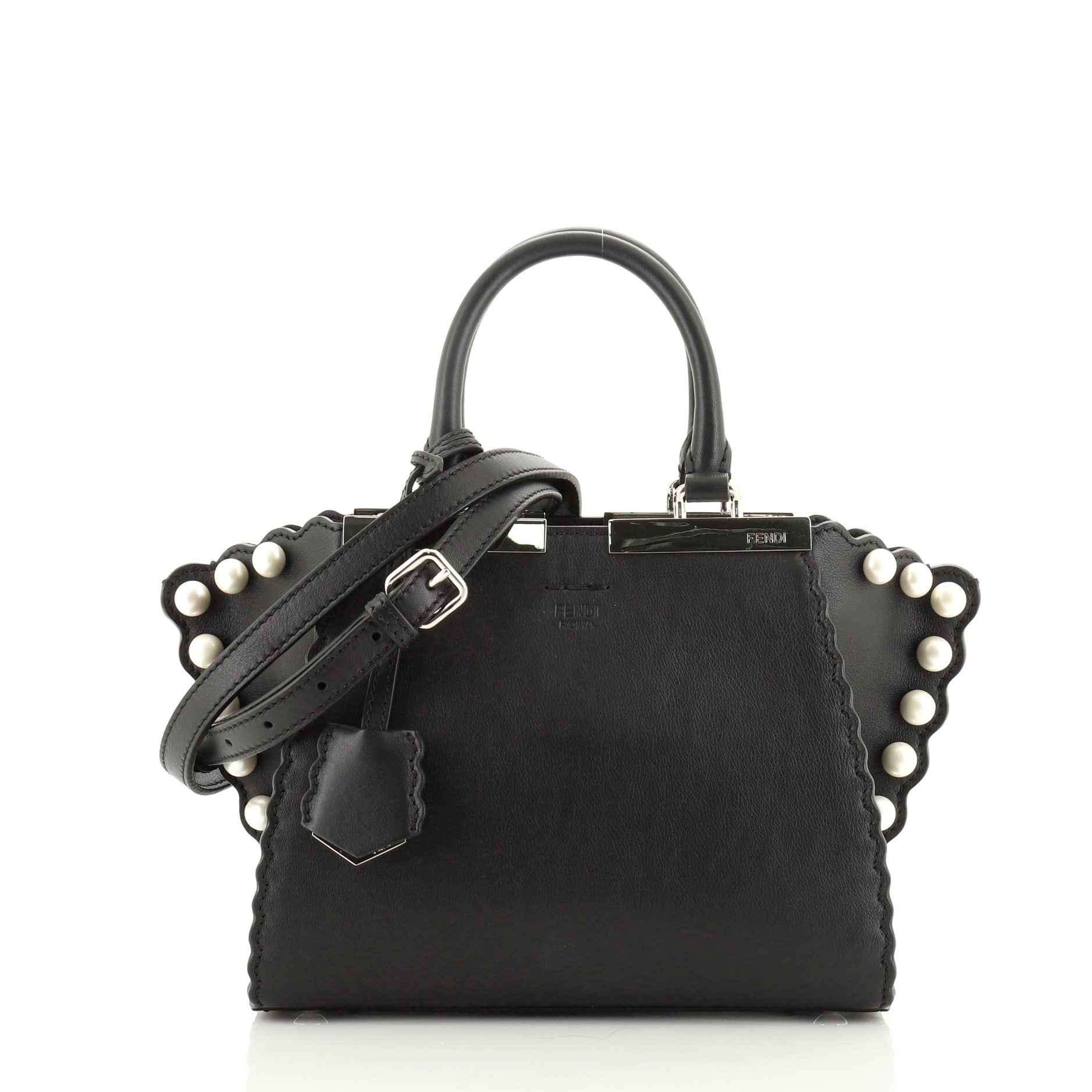 3Jours Bag Pearl Embellished Leather Mini