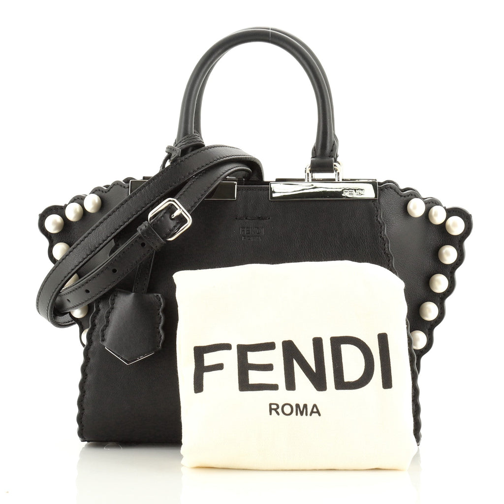 3Jours Bag Pearl Embellished Leather Mini