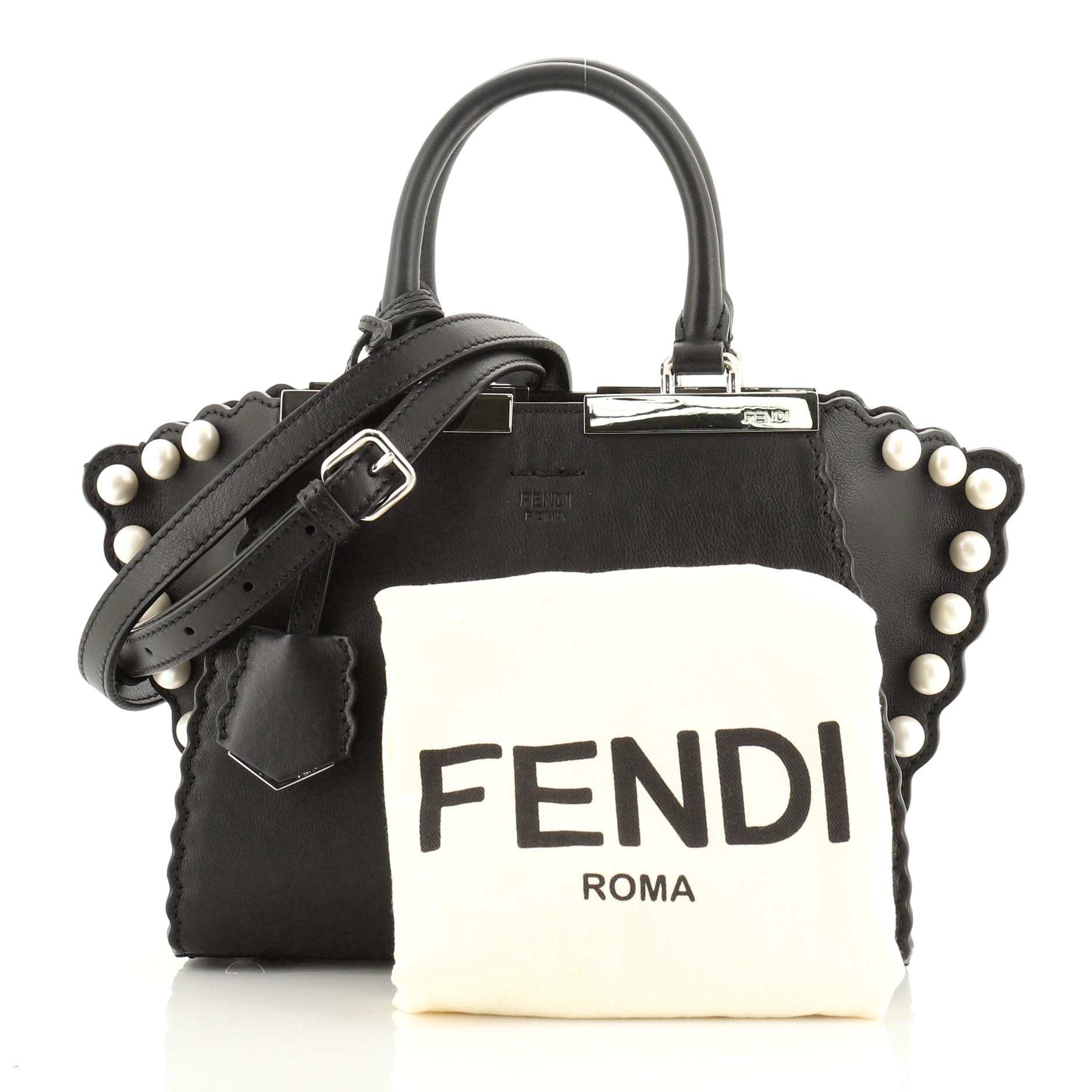 3Jours Bag Pearl Embellished Leather Mini