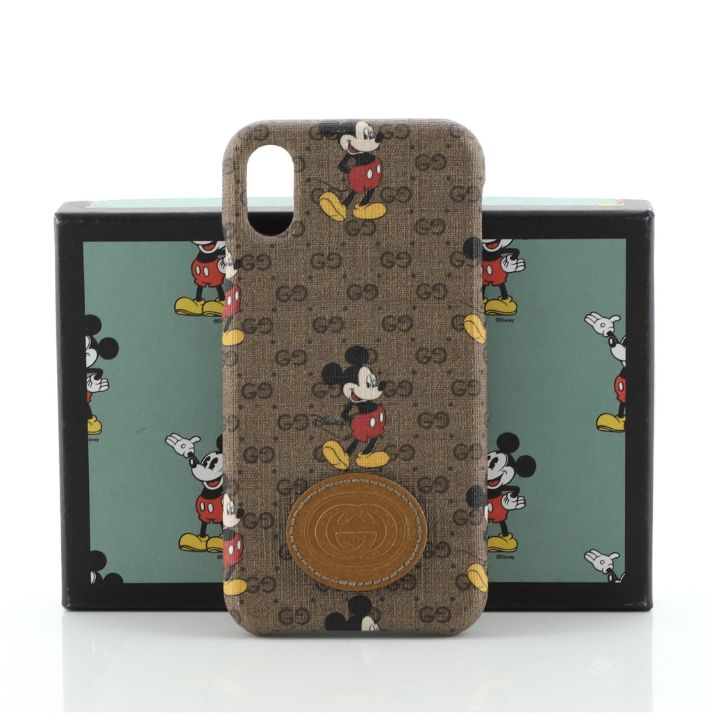 Disney Mickey Mouse iPhone Case Printed Mini GG Coated Canvas X/XS