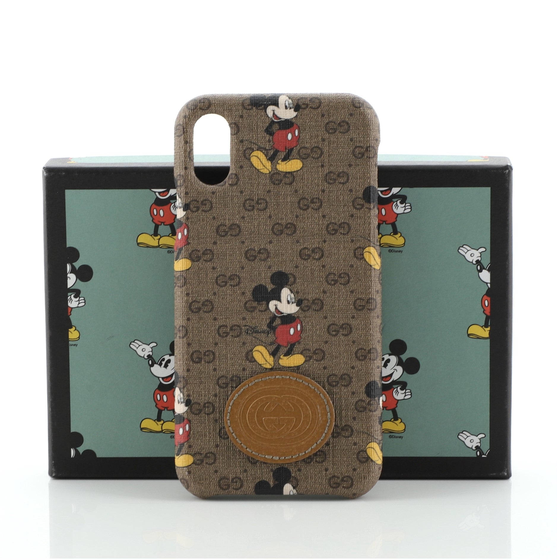 Disney Mickey Mouse iPhone Case Printed Mini GG Coated Canvas X/XS