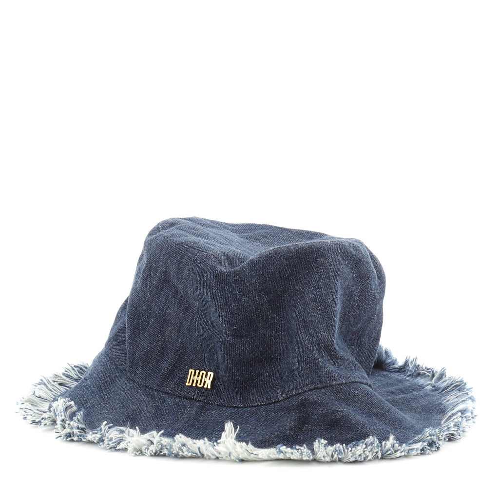 Fringe Bucket Hat Denim XL