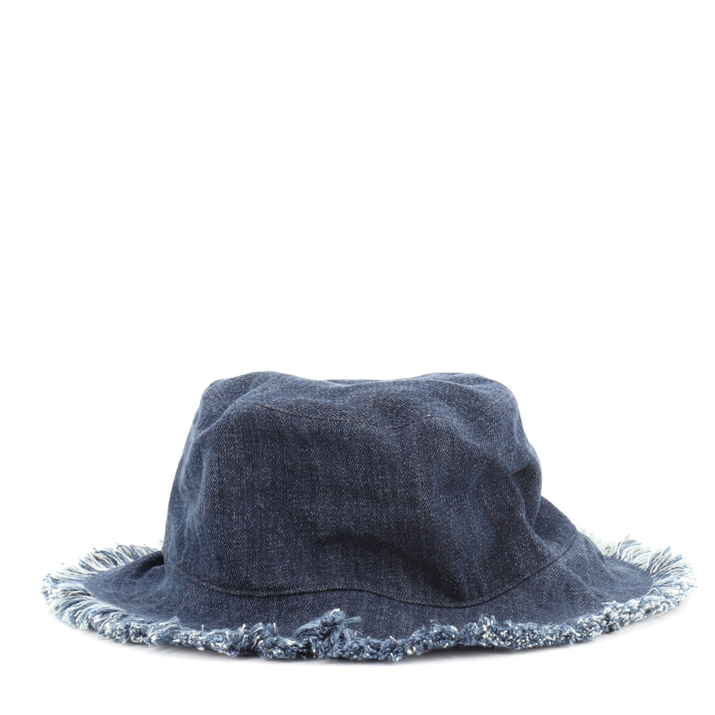 Fringe Bucket Hat Denim XL