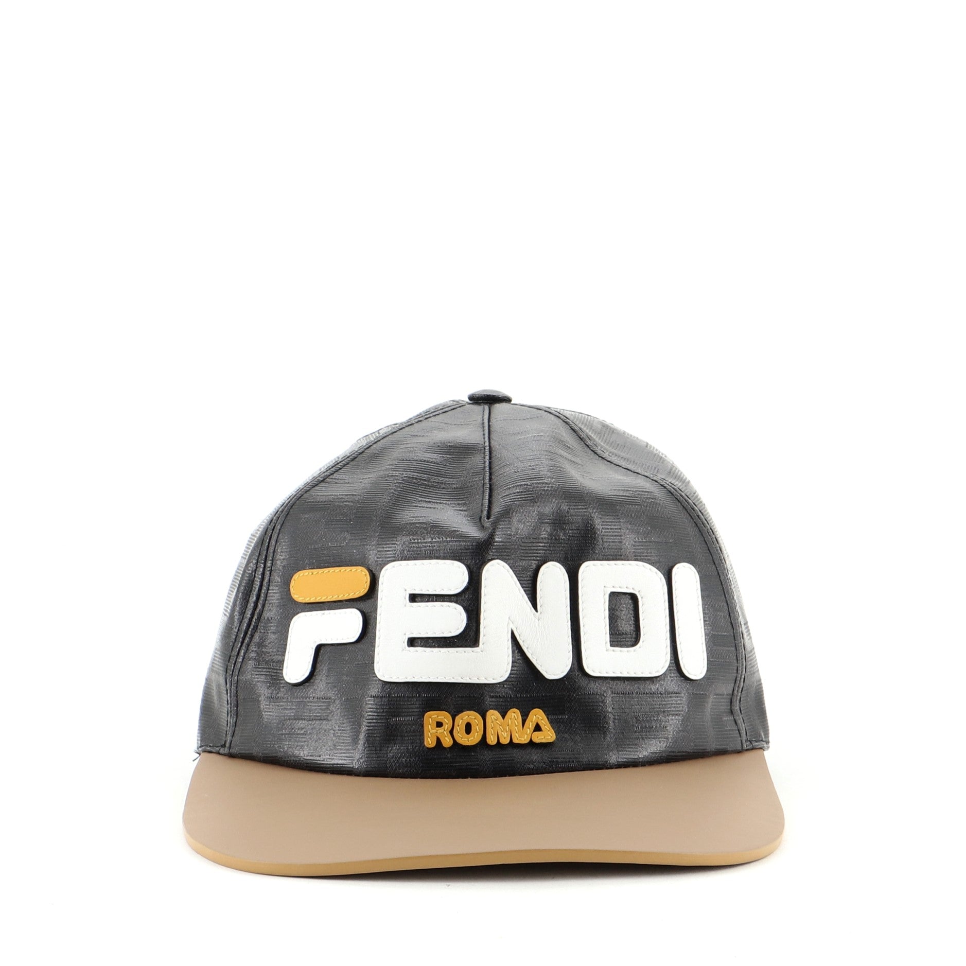 Mania Logo Cap Zucca Coated Canvas with Leather Medium