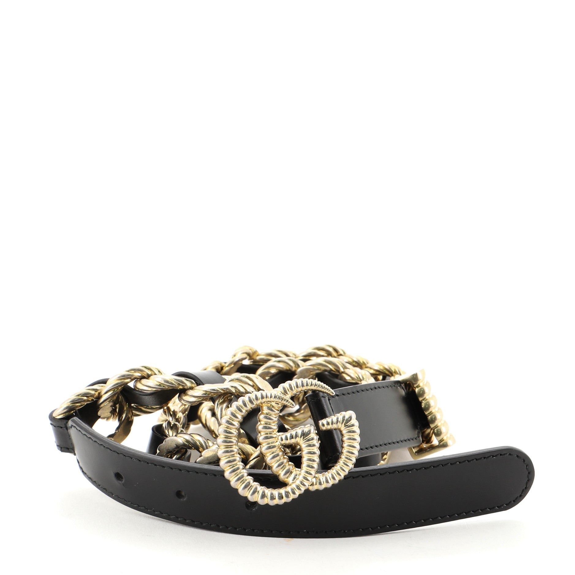Marmont Chain Belt Leather and Metal Thin 75