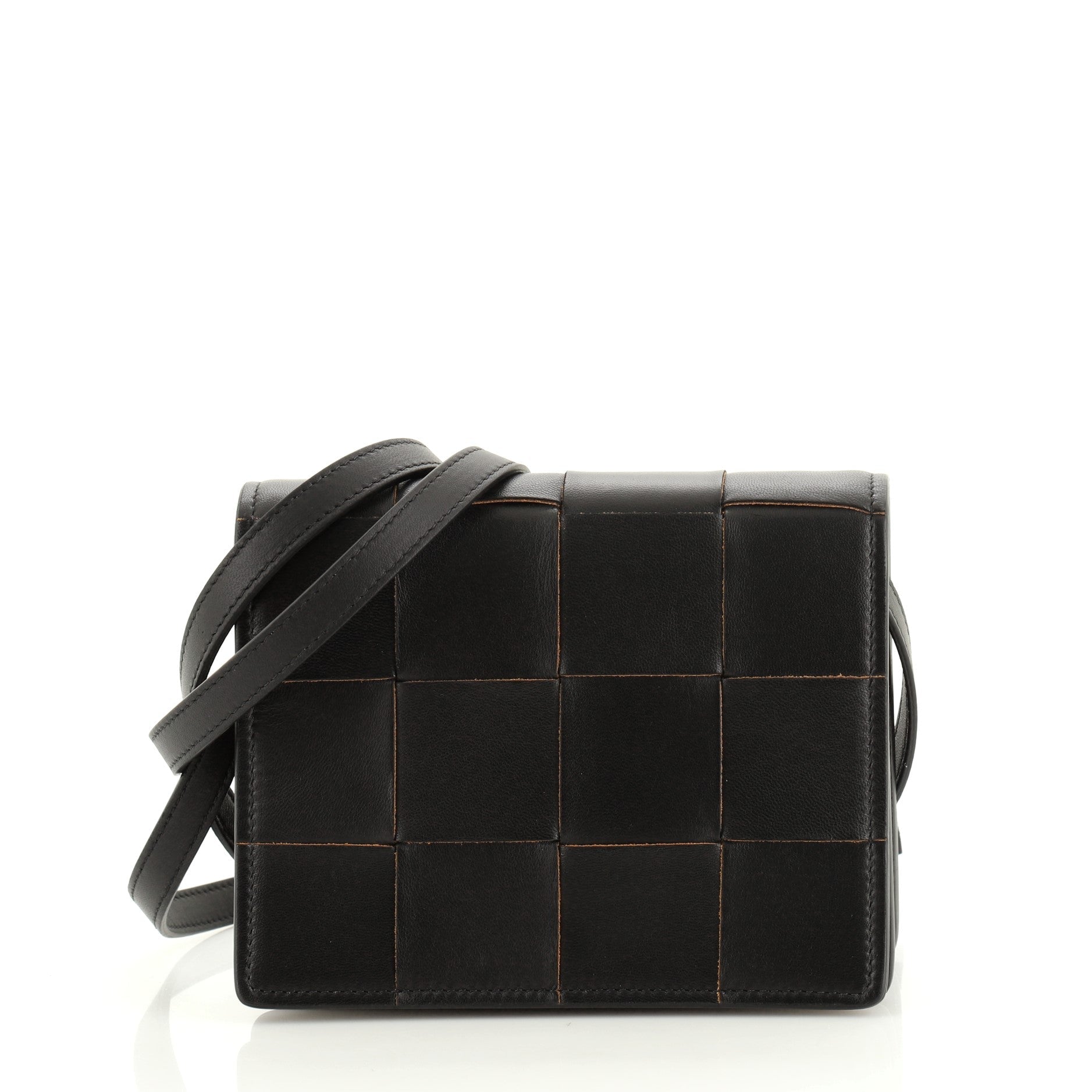 Cassette Crossbody Bag Maxi Intrecciato Leather Mini