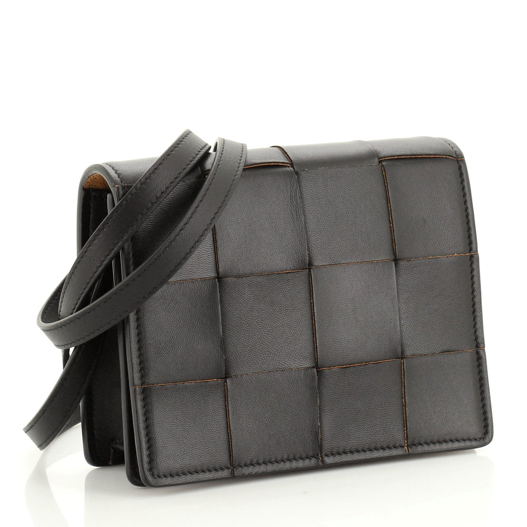 Cassette Crossbody Bag Maxi Intrecciato Leather Mini