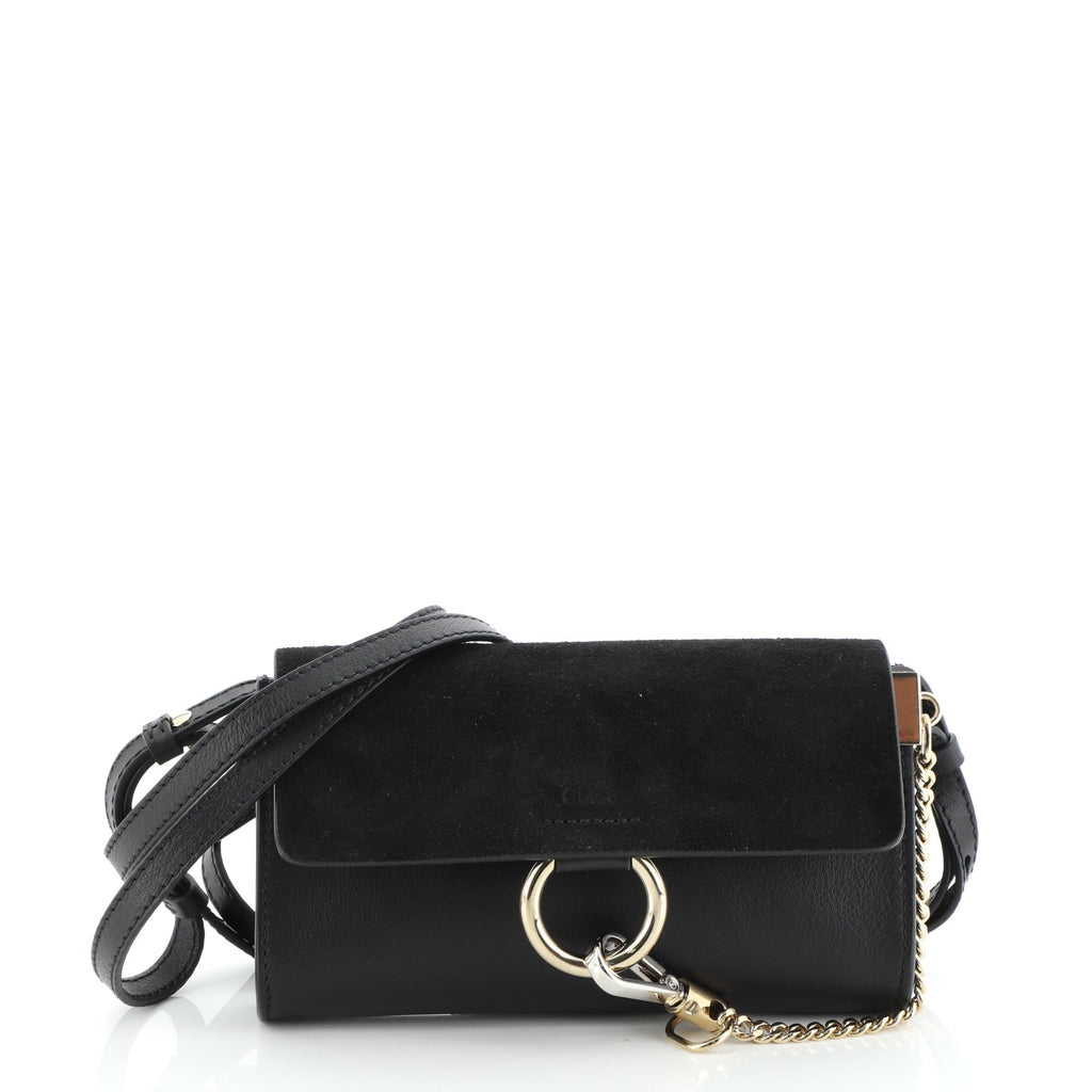 Faye Shoulder Bag Leather and Suede Mini