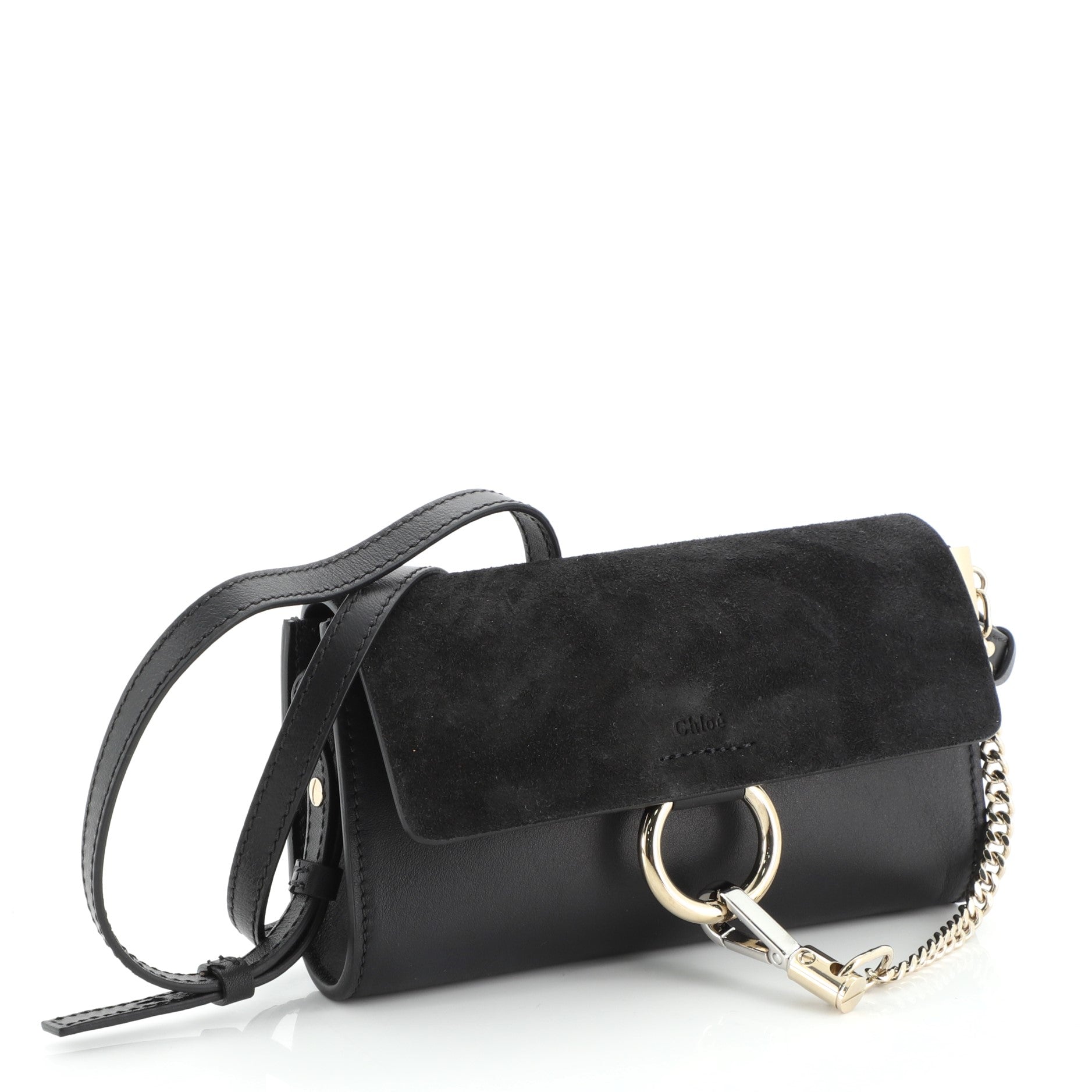 Faye Shoulder Bag Leather and Suede Mini