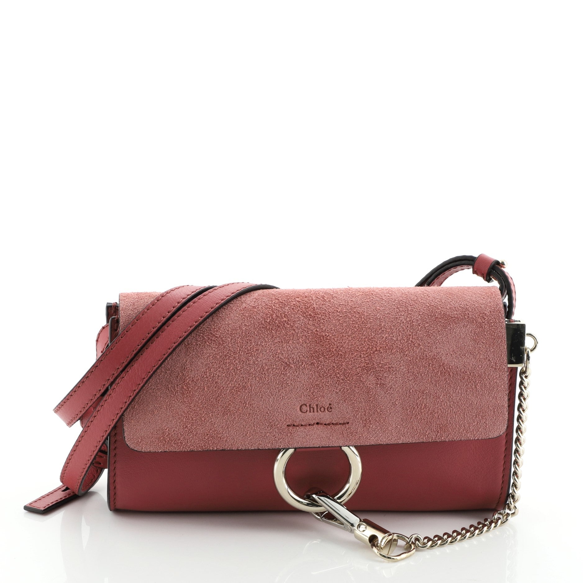 Faye Shoulder Bag Leather and Suede Mini