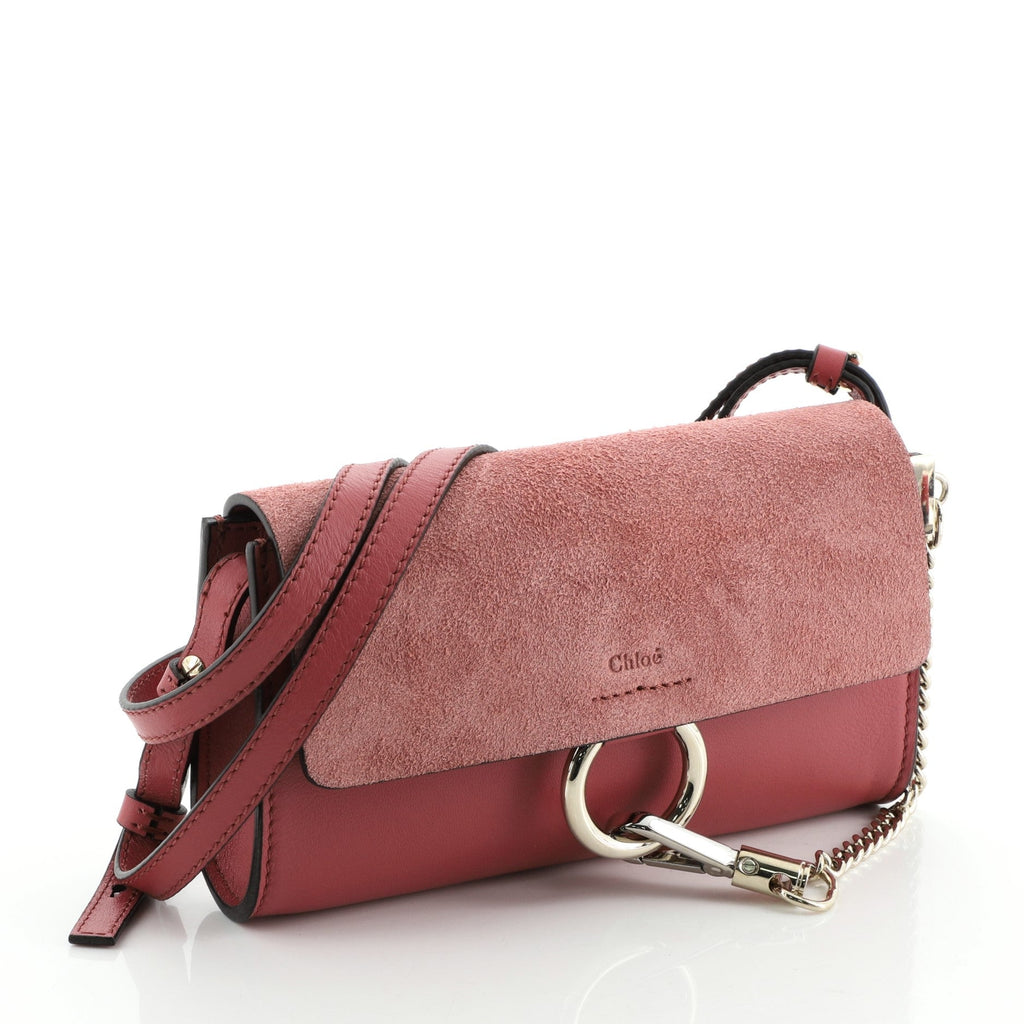 Faye Shoulder Bag Leather and Suede Mini