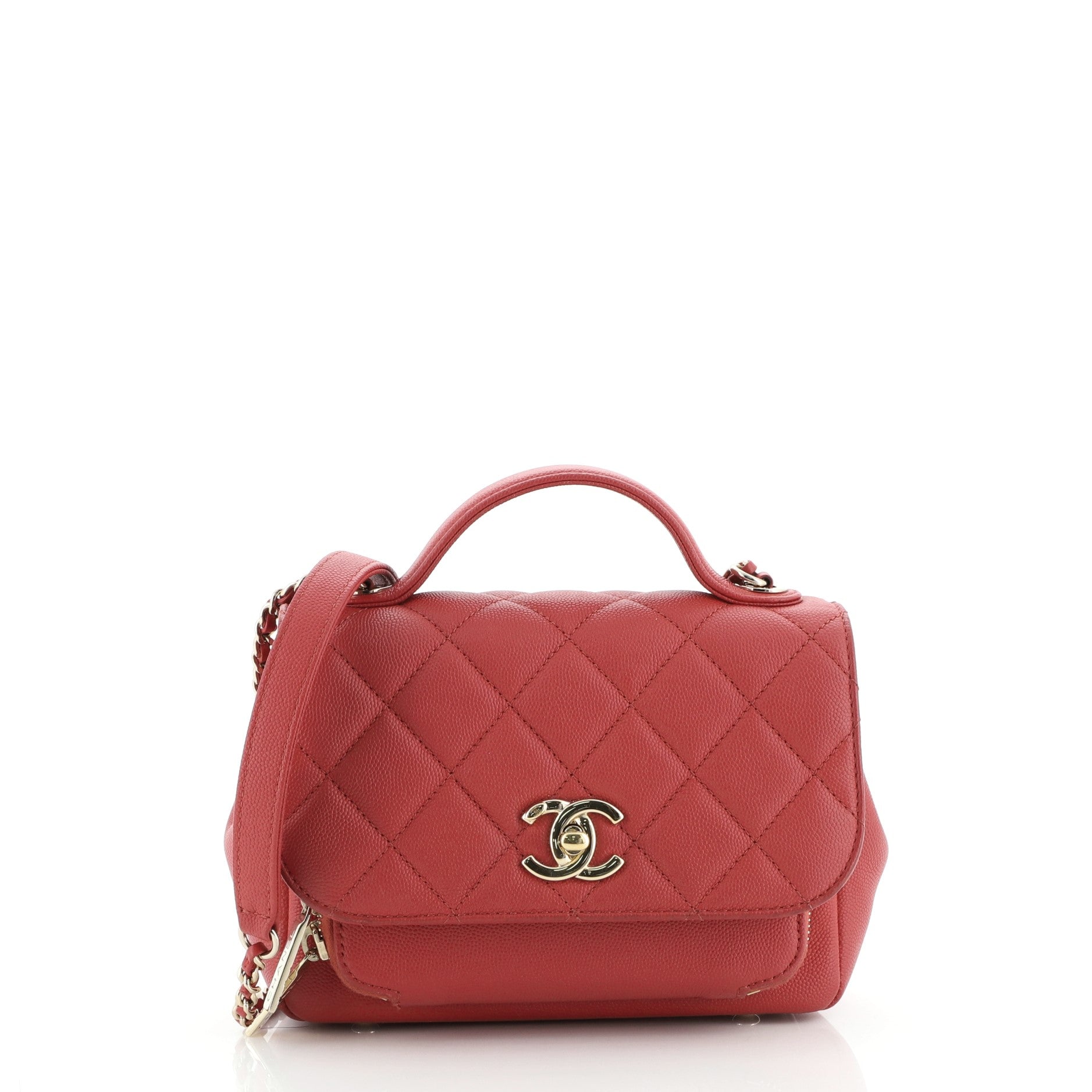 Business Affinity Flap Bag Quilted Caviar Mini
