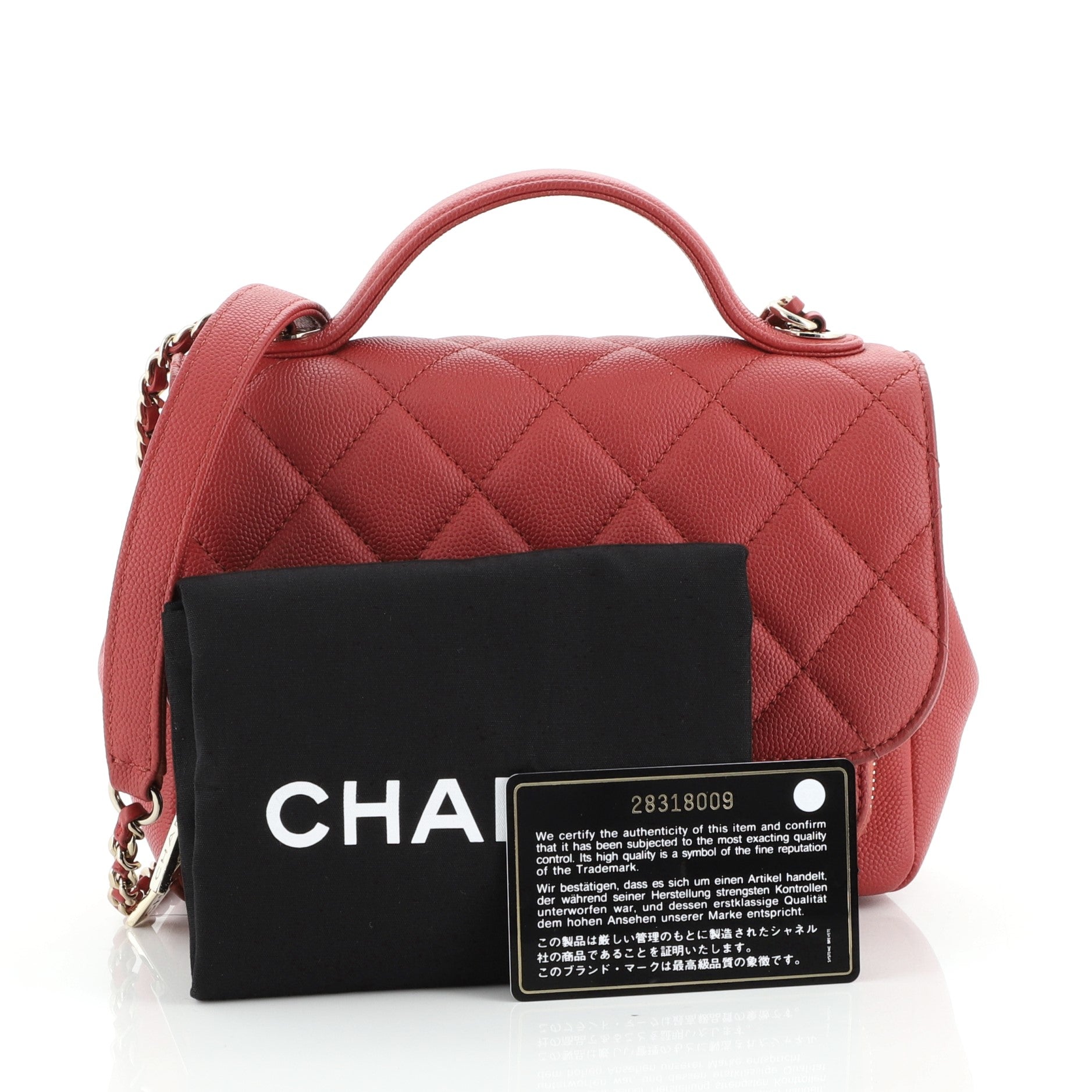 Business Affinity Flap Bag Quilted Caviar Mini
