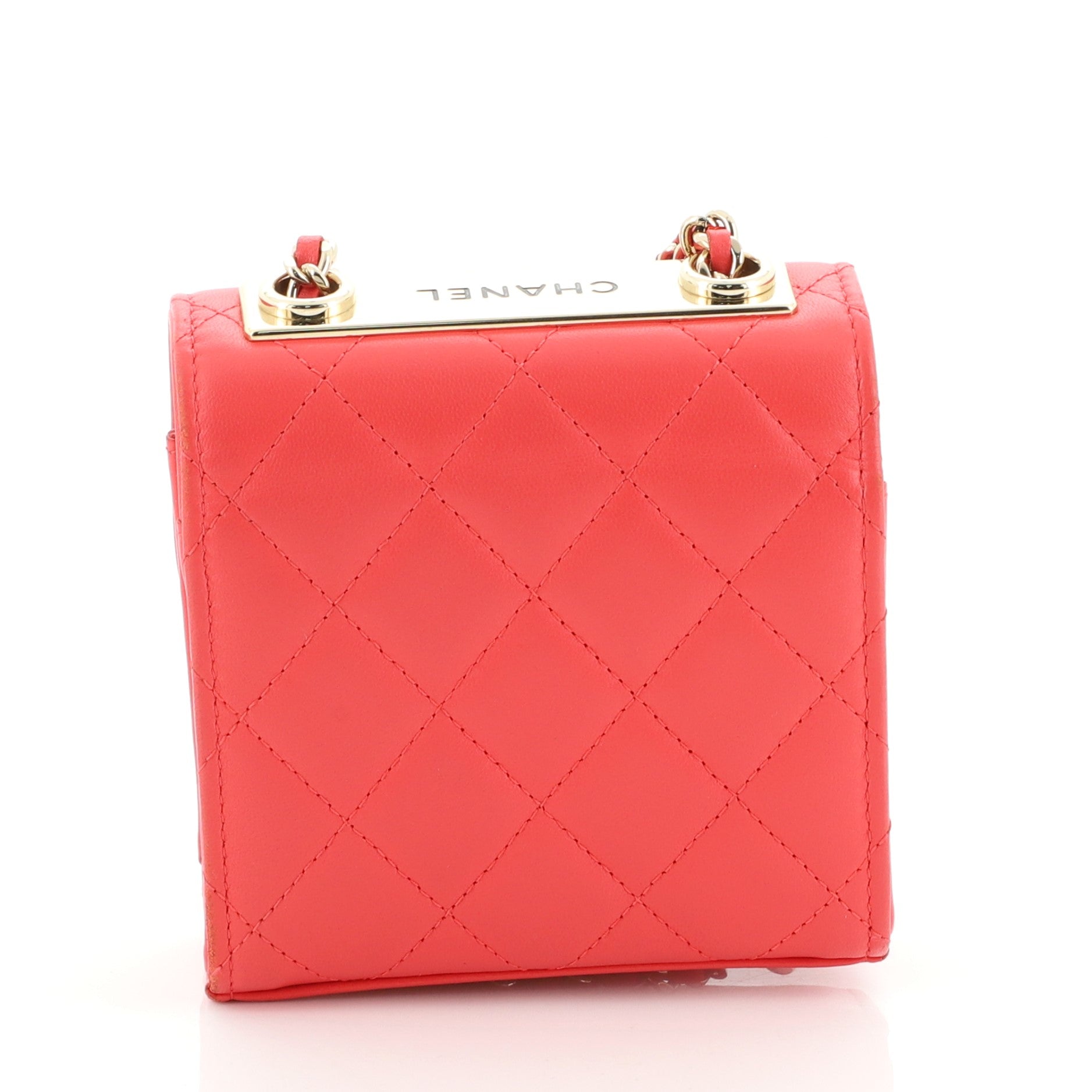 Trendy CC Clutch with Chain Quilted Lambskin Small