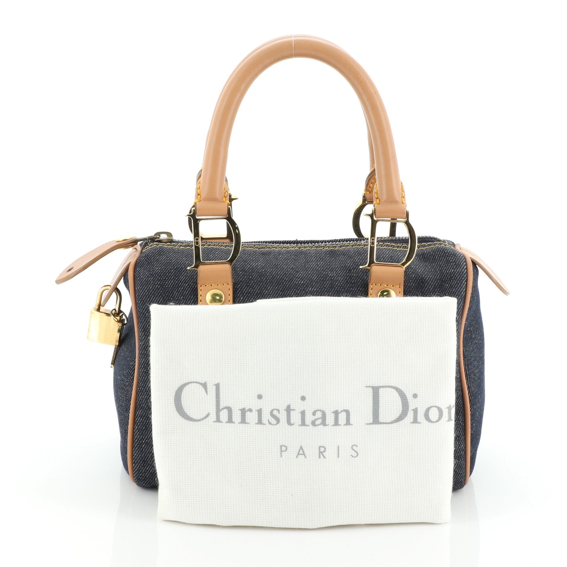 Vintage Boston Bag Denim Mini