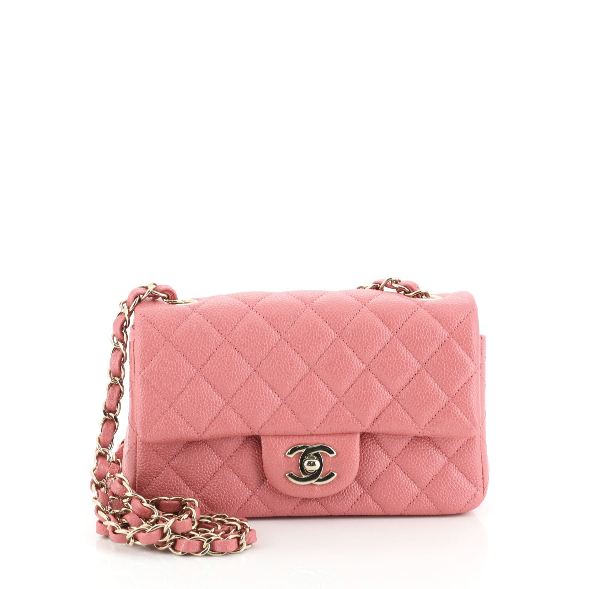Classic Single Flap Bag Quilted Iridescent Caviar Mini