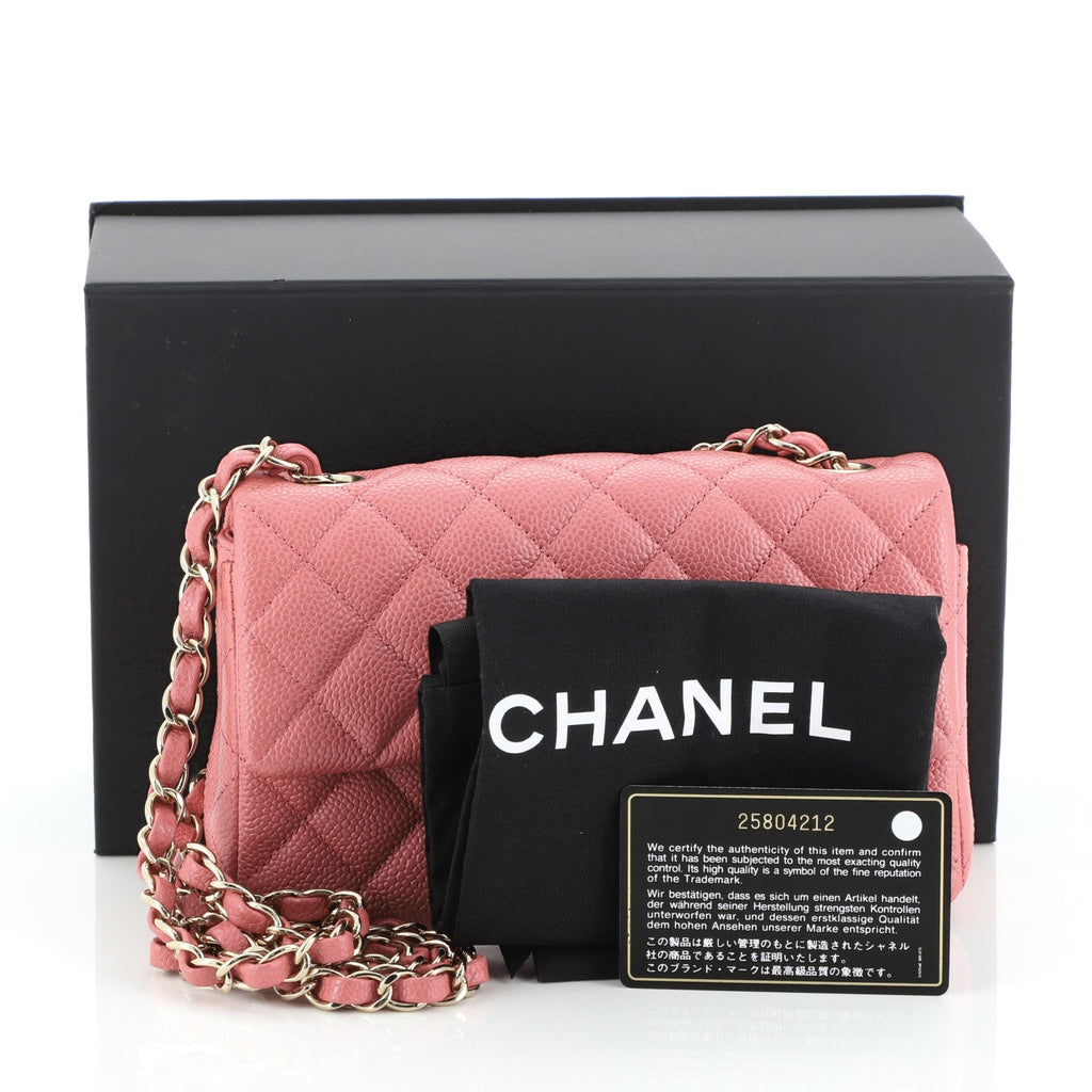 Classic Single Flap Bag Quilted Iridescent Caviar Mini