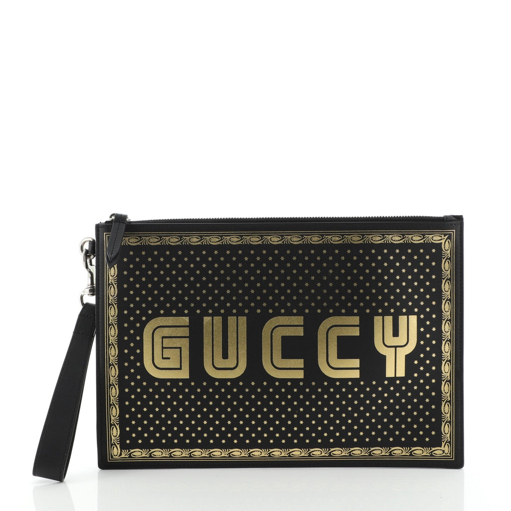 Wristlet Clutch Limited Edition Printed Leather