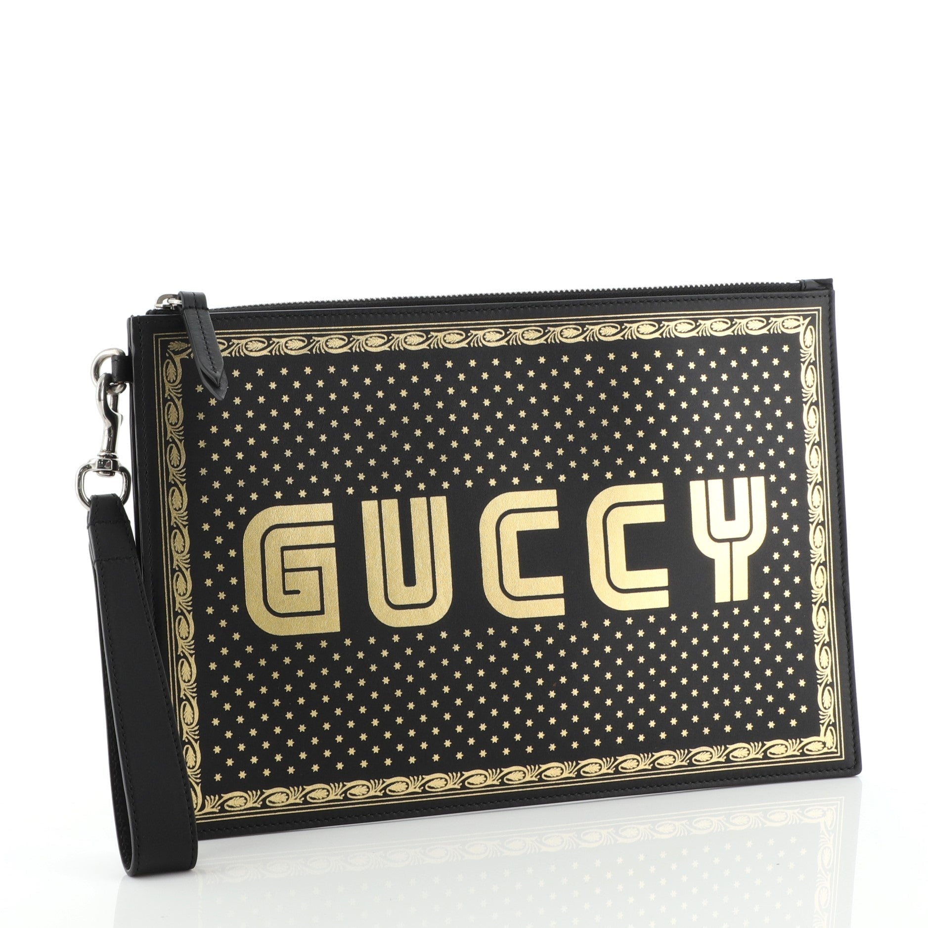Wristlet Clutch Limited Edition Printed Leather
