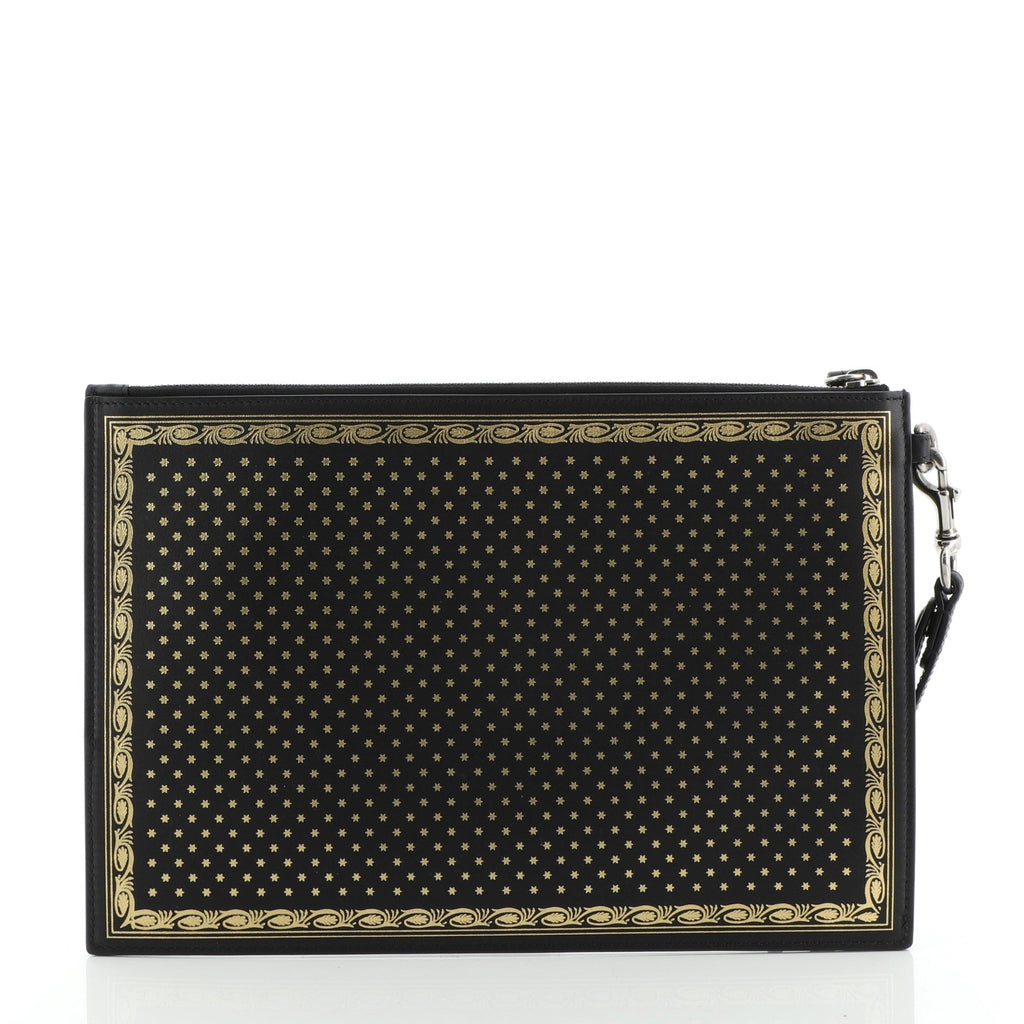 Wristlet Clutch Limited Edition Printed Leather